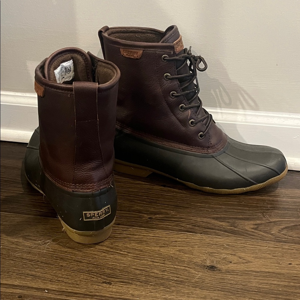 Sperry Men's Dark Brown and Black Rain Boots